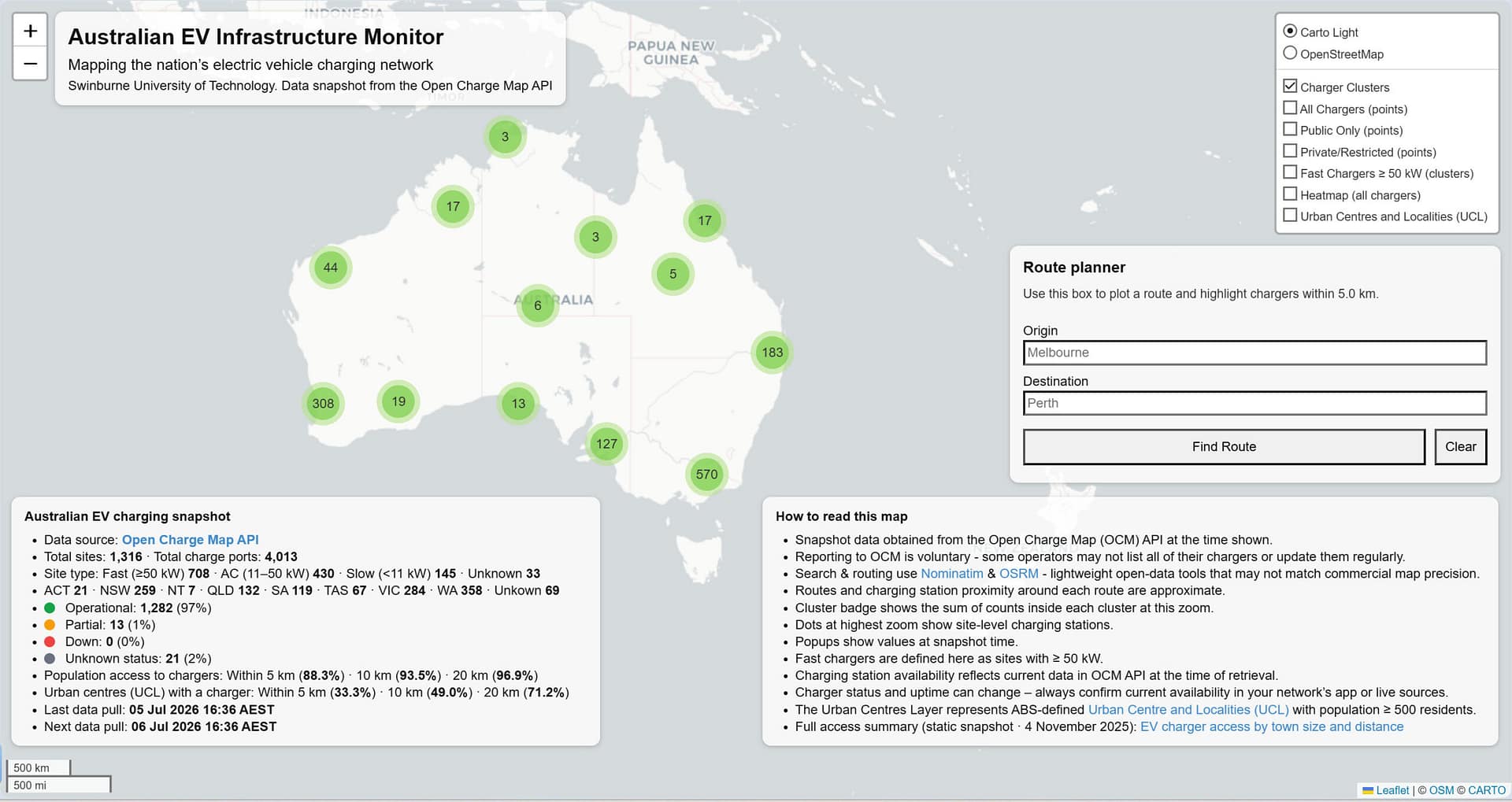Australian EV Infrastructure Monitor