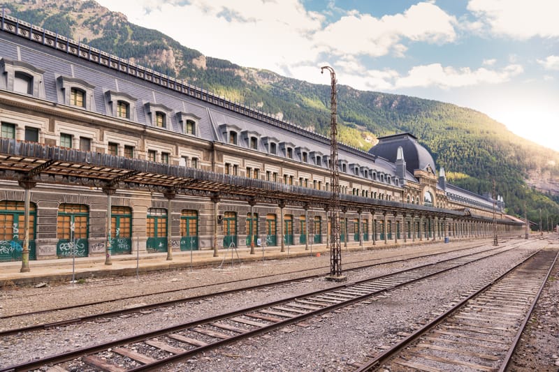 Canfranc International Railway Station at Aragon, Spain