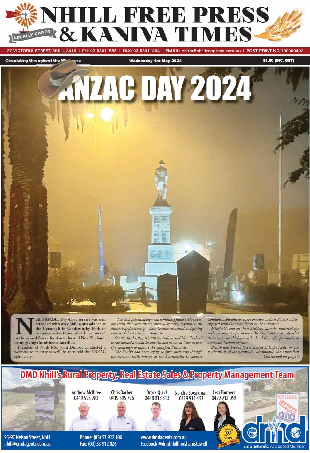 Nhill Free Press & Kaniva Times, 1 May 2024