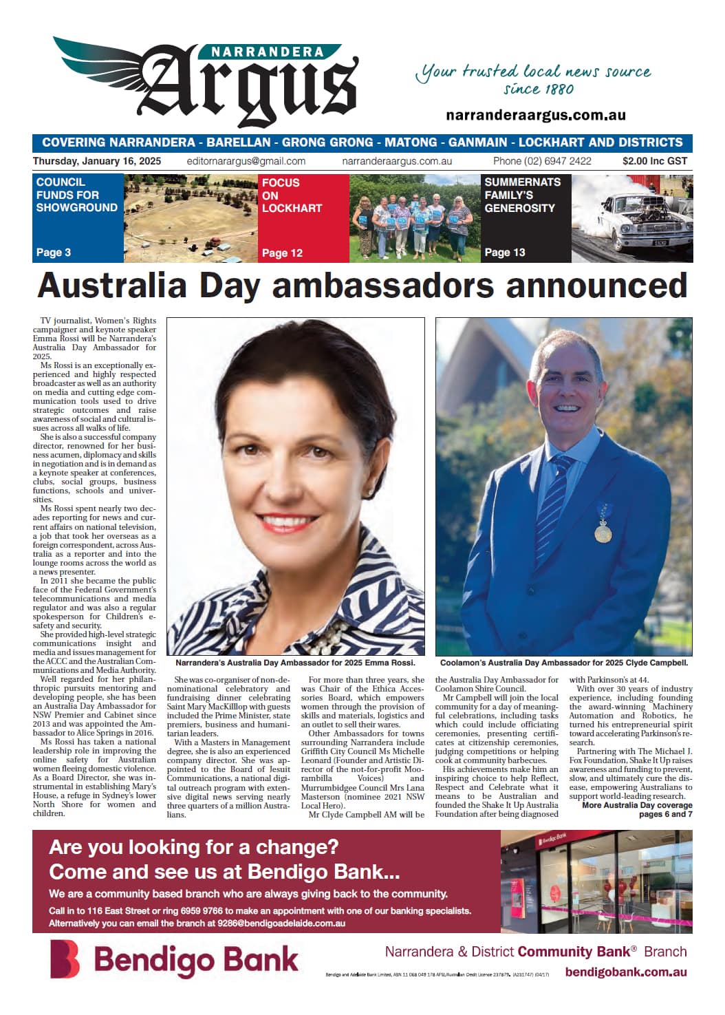 Narrandera Argus 16 January 2025