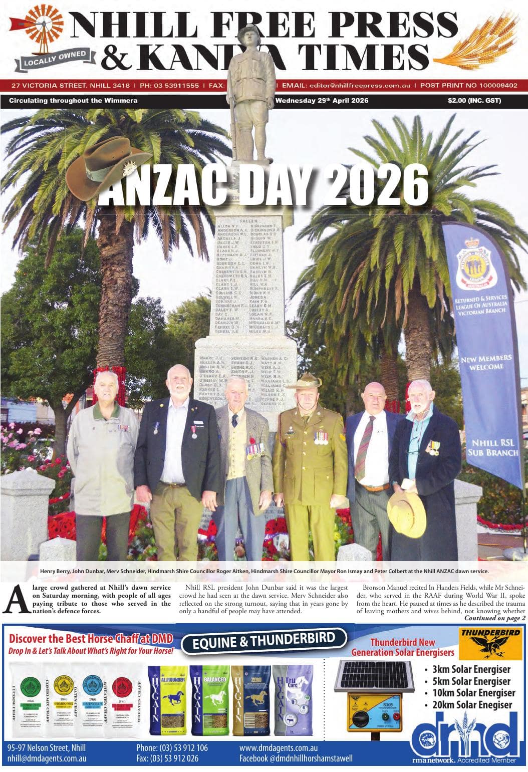 Nhill Free Press & Kaniva Times, 29 April 2026