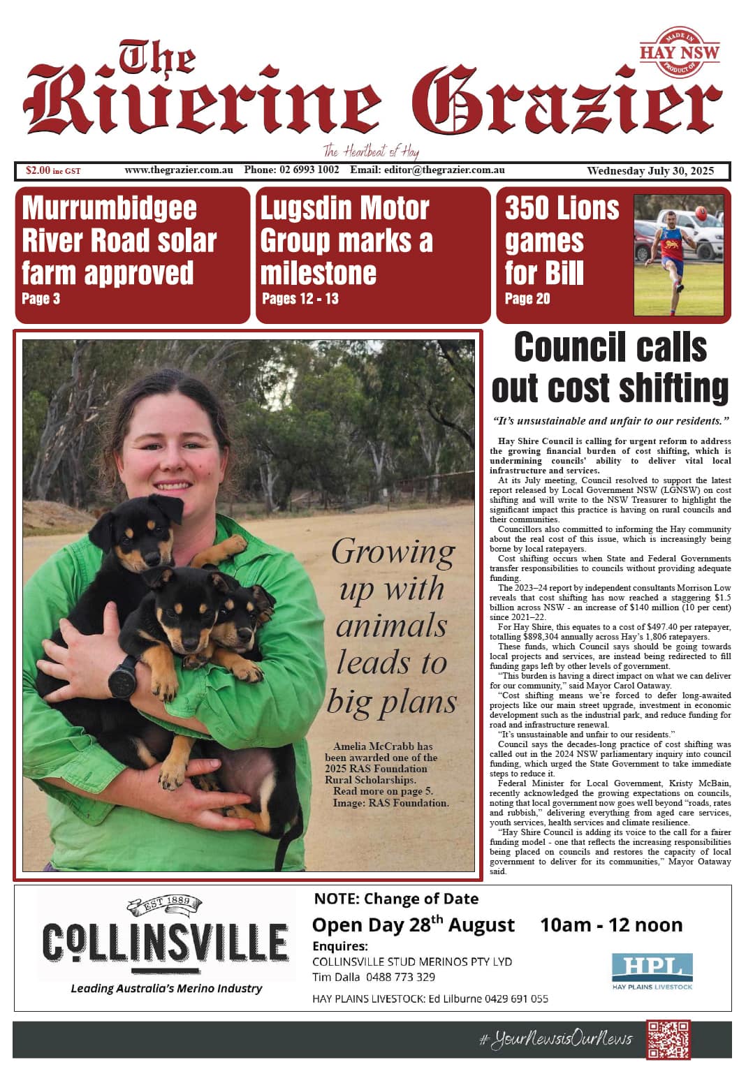 The Riverine Grazier, 30 July 2025 I Australian Rural & Regional News