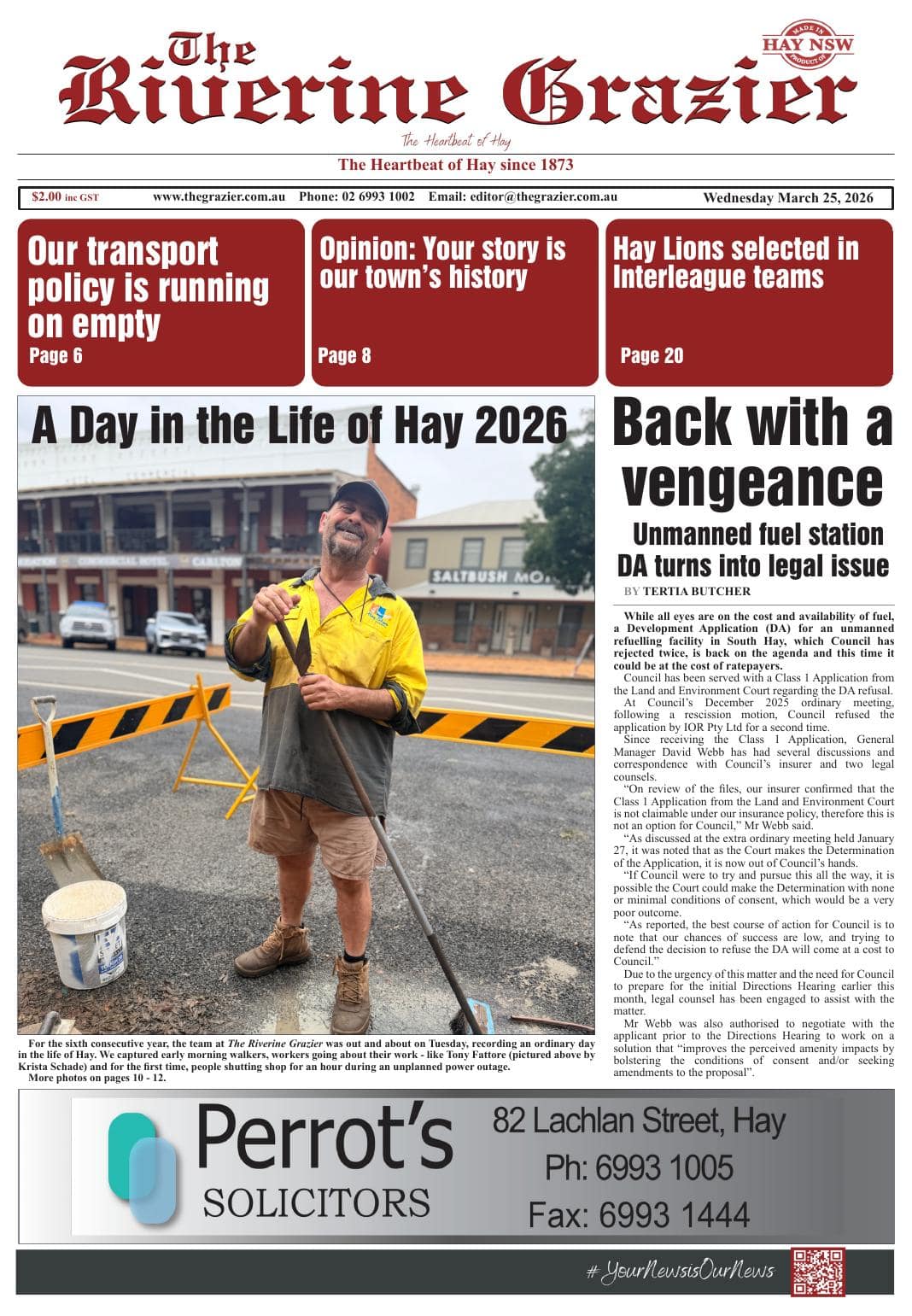 The Riverine Grazier, 25 March 2026 I Australian Rural & Regional News
