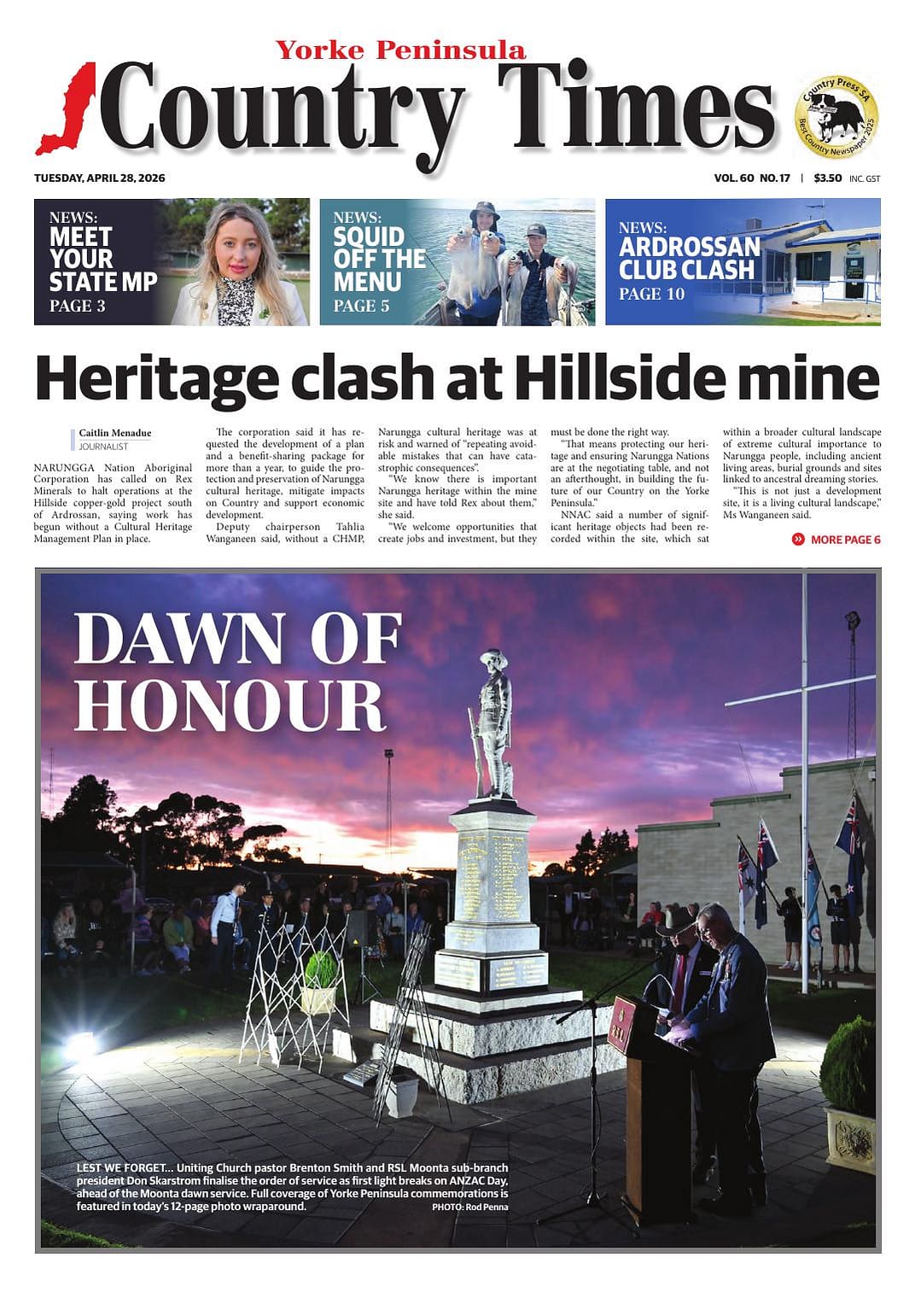 Yorke Peninsula Country Times, 28 April 2026