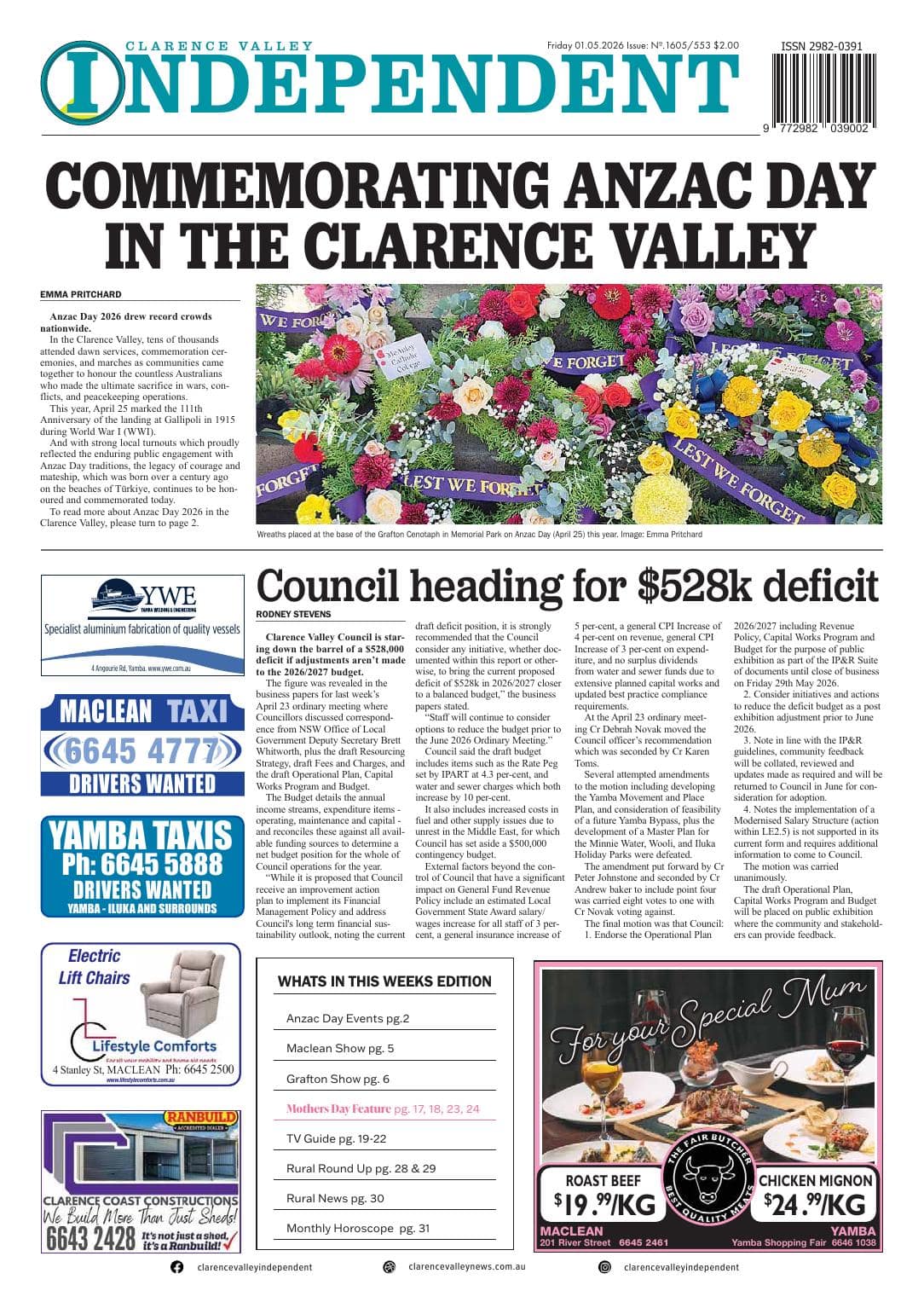 Clarence Valley Independent, 1 May 2026
