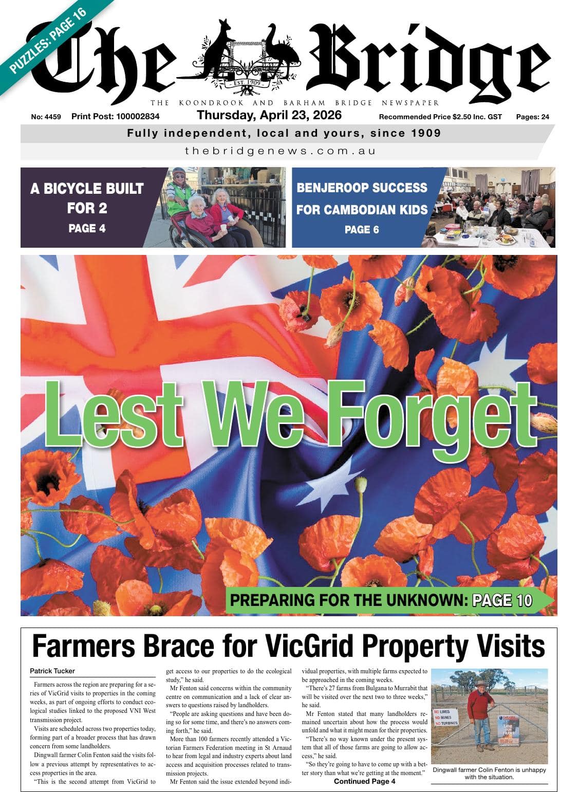 The Koondrook and Barham Bridge Newspaper, 23 April 2026