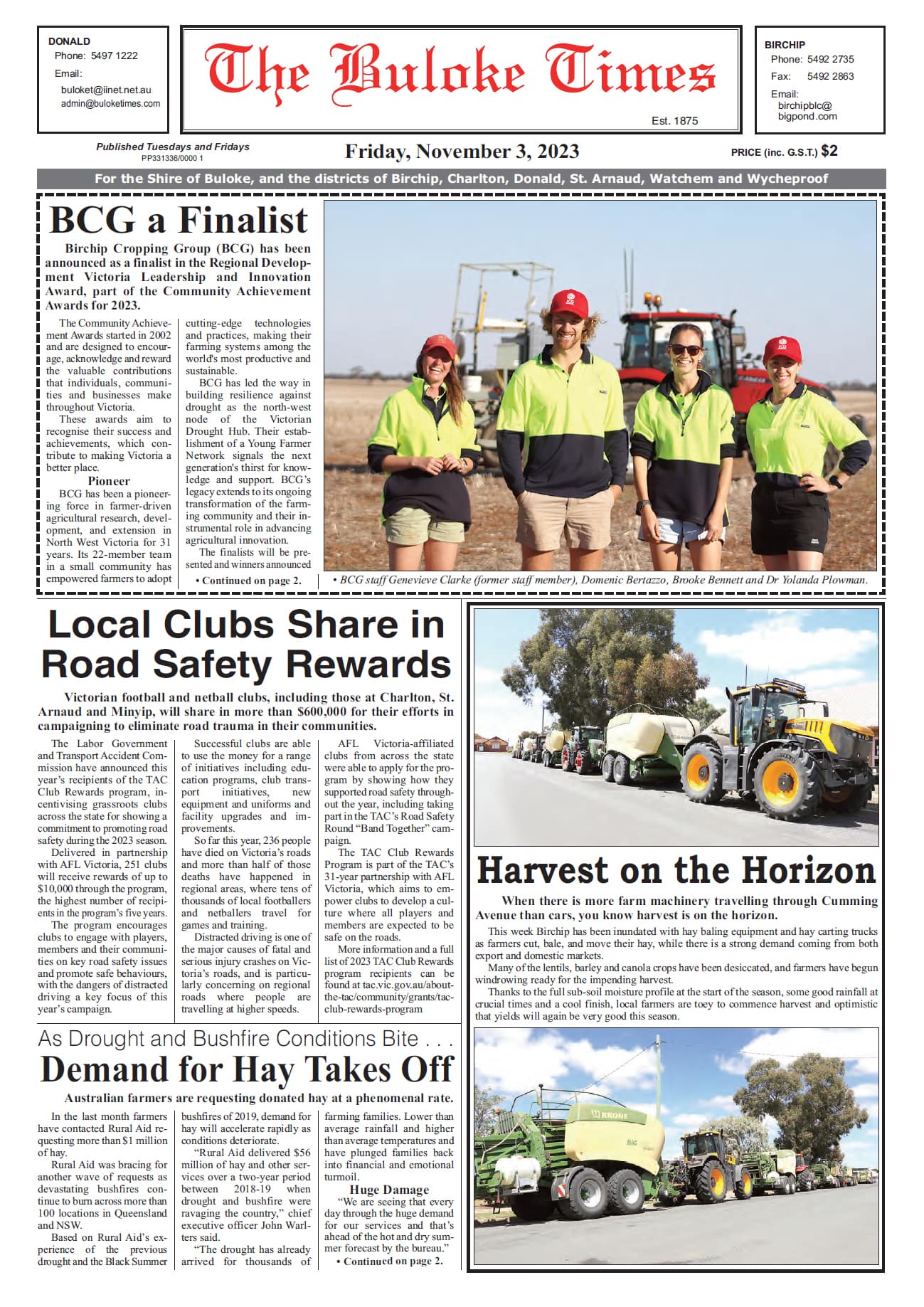 The Buloke Times 3 November 2023