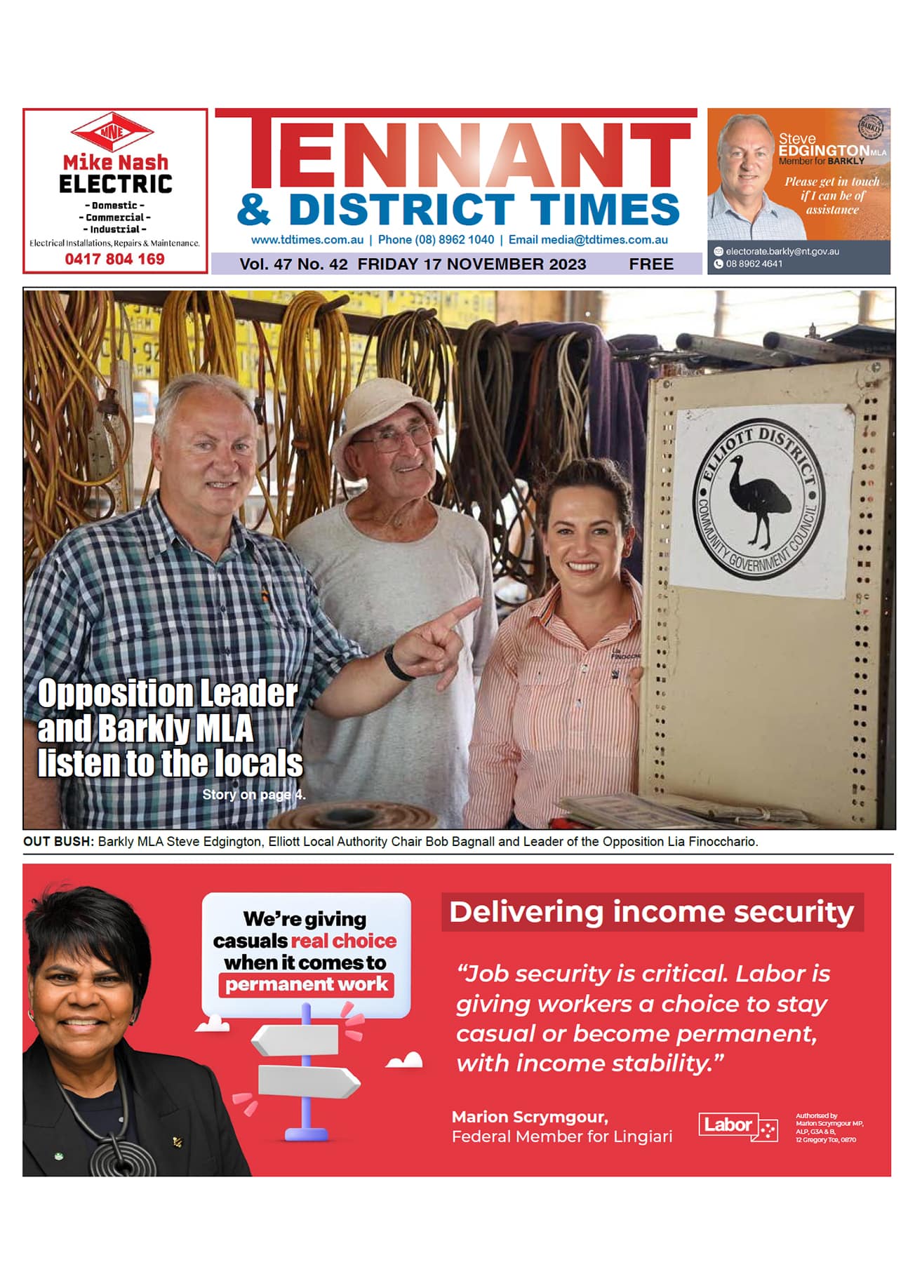 Tennant & District Times 1 7 November 2023