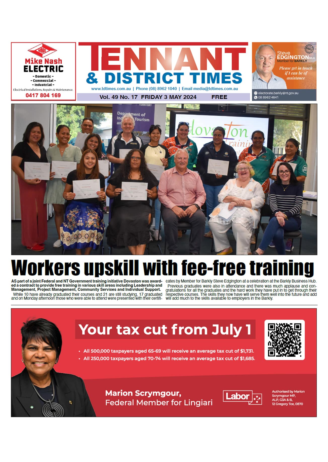 Tennant & District Times 3 May 2024
