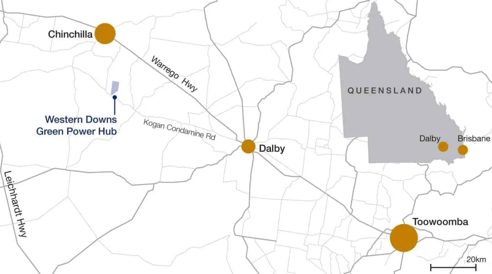 Western Downs map