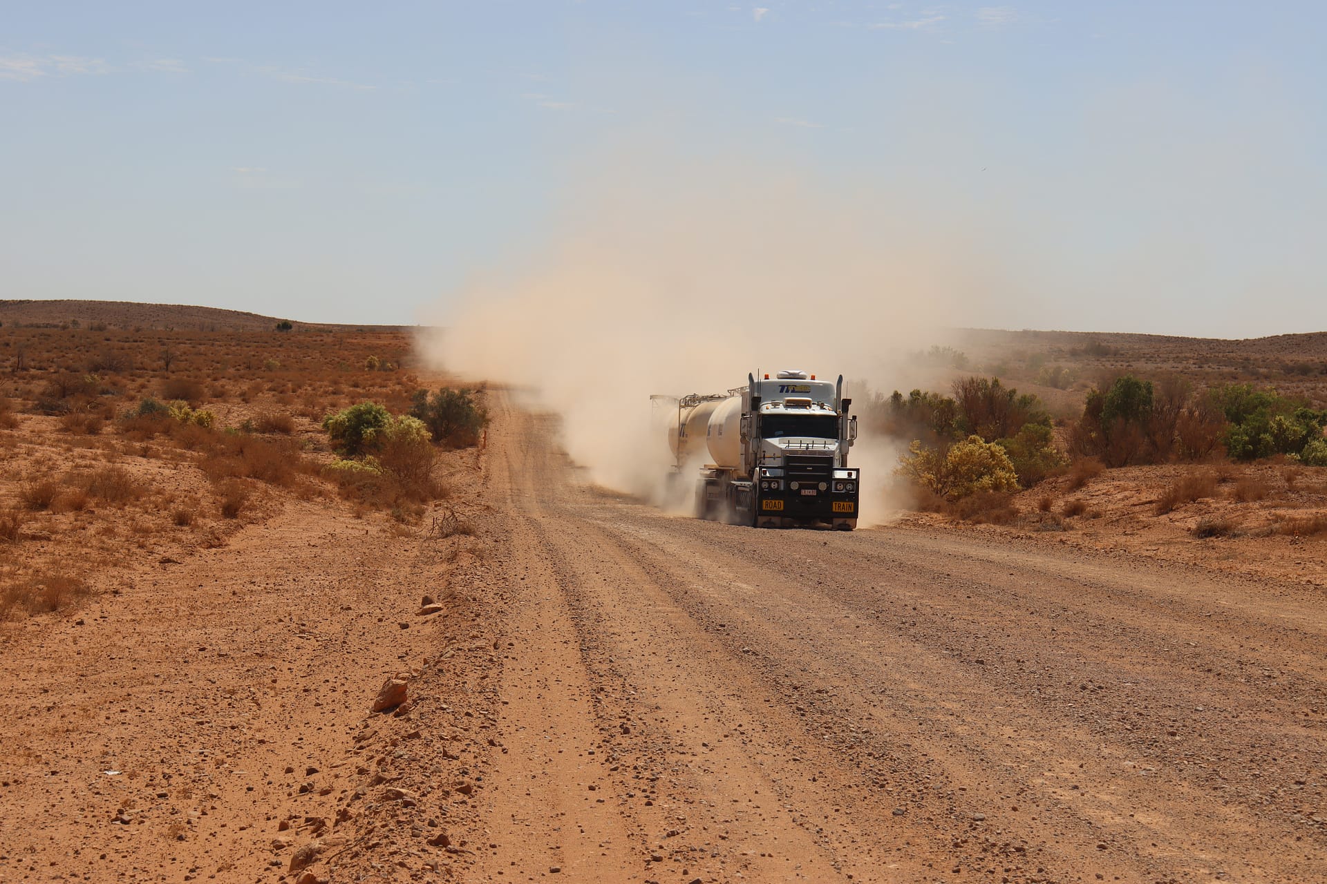 Truck on outback highway