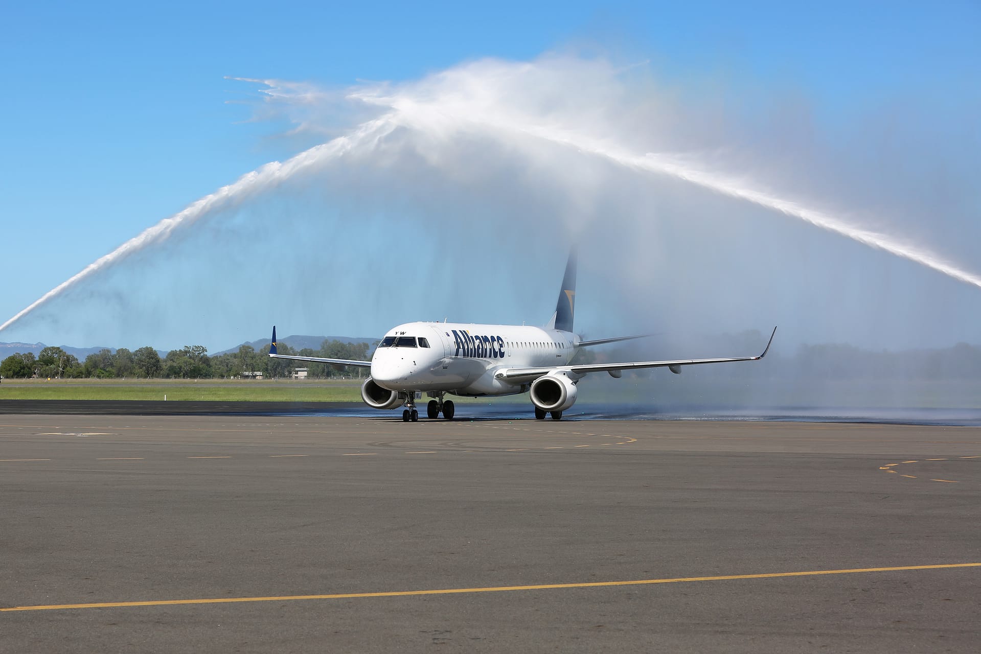 Alliance Plane water salute