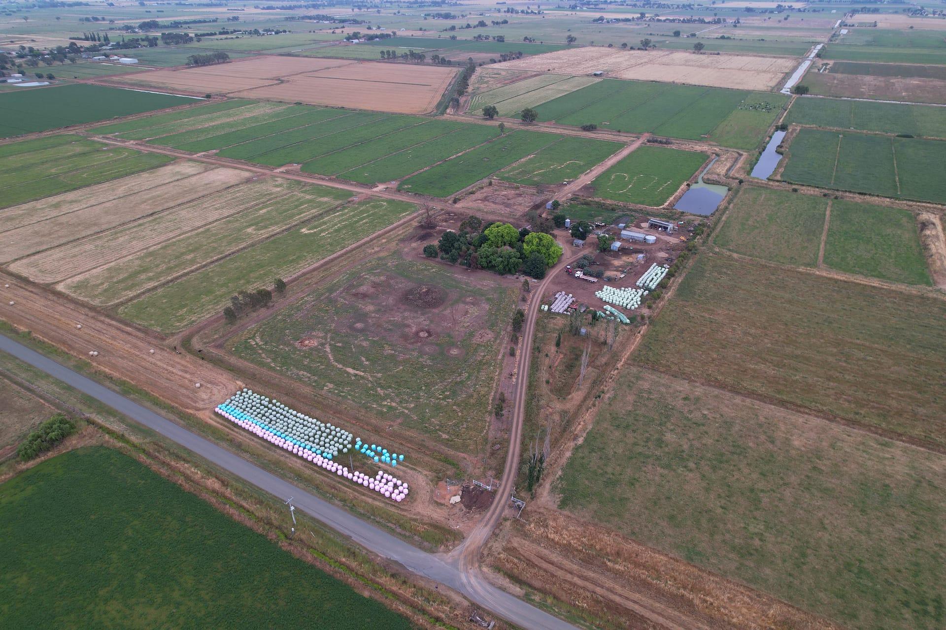 Fiona's farm from the air