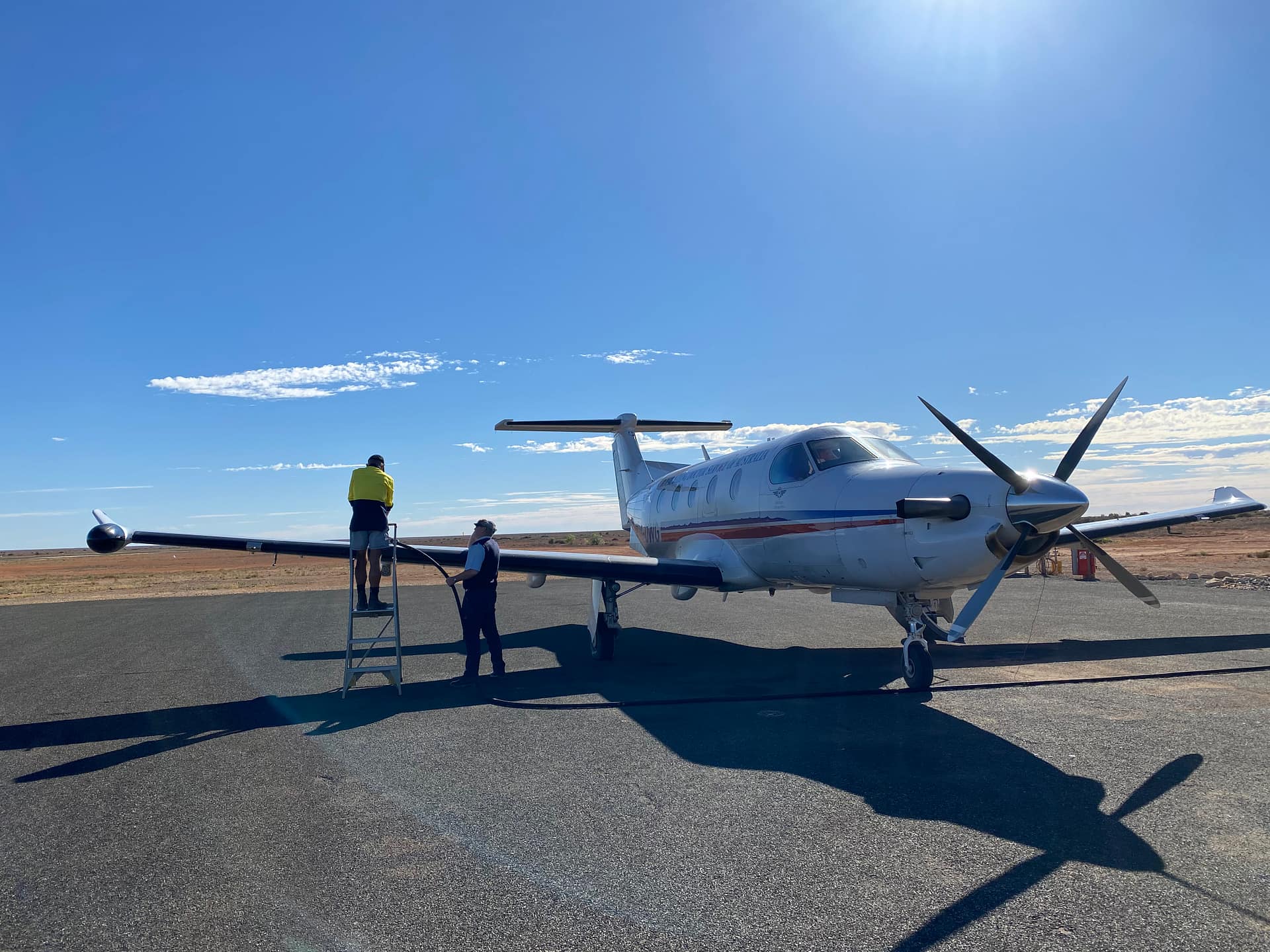 Refuelling at Forrest Airport