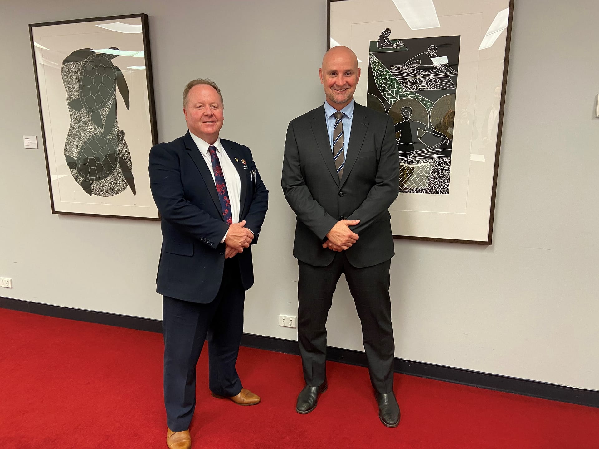 SBRC Mayor Brett Otto and Minister Glenn Butcher