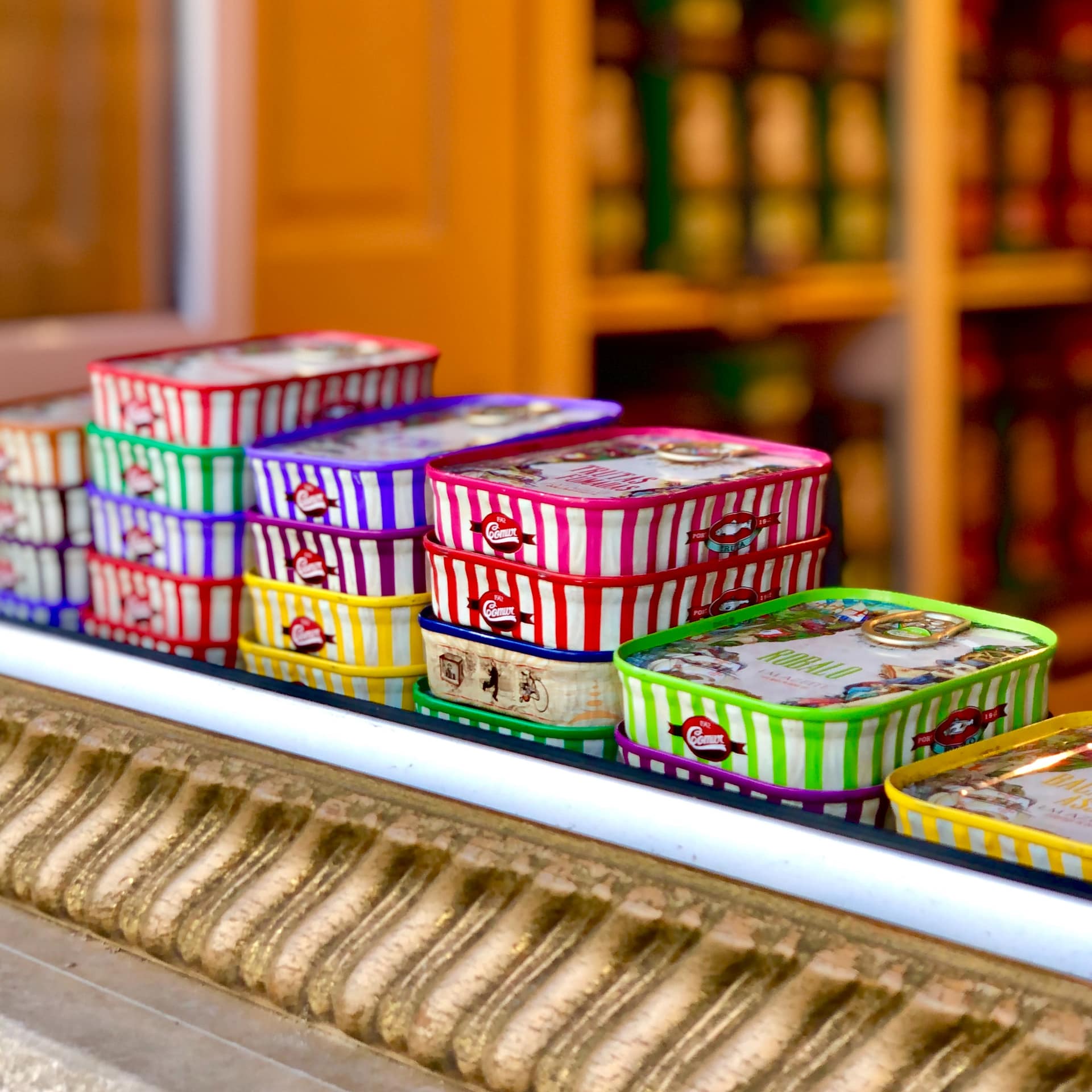 Cans of food