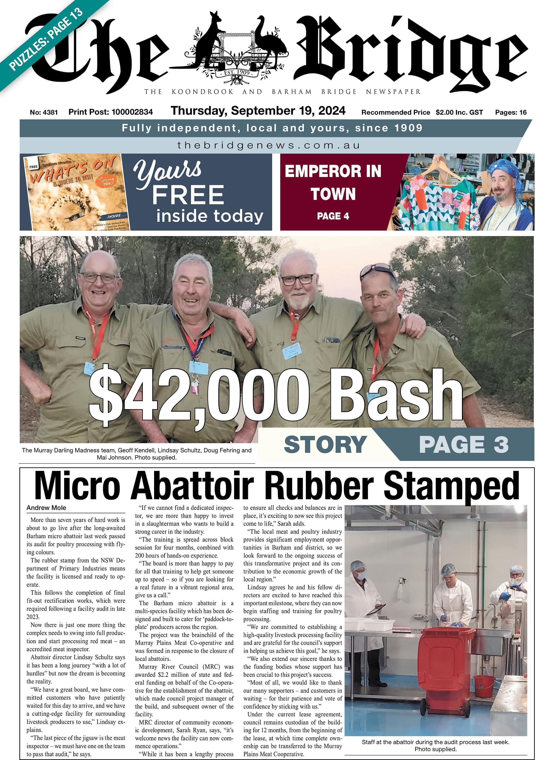 The Koondrook and Barham Bridge Newspaper 19 September 2024