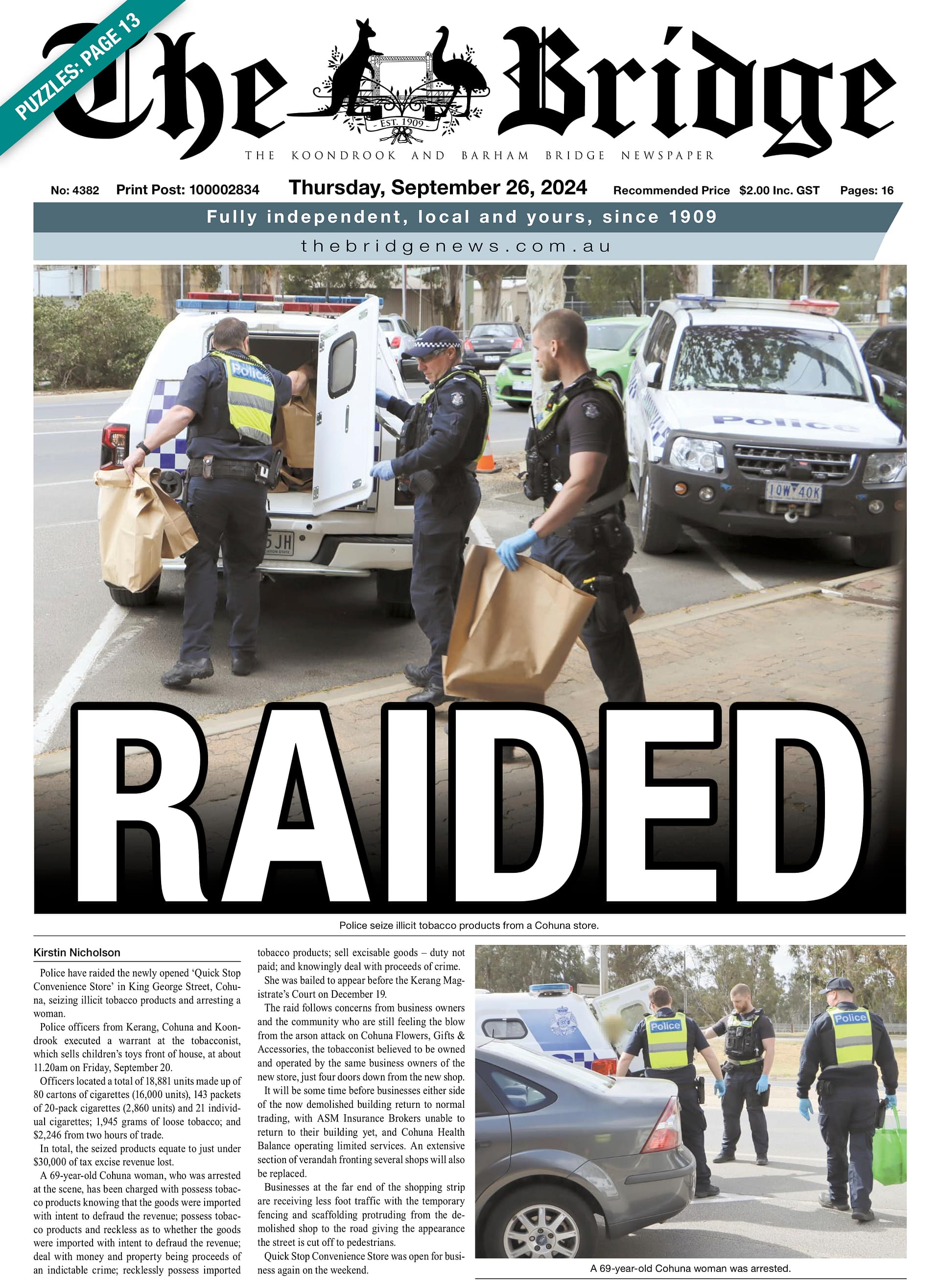 The Koondrook and Barham Bridge Newspaper 26 September 2024