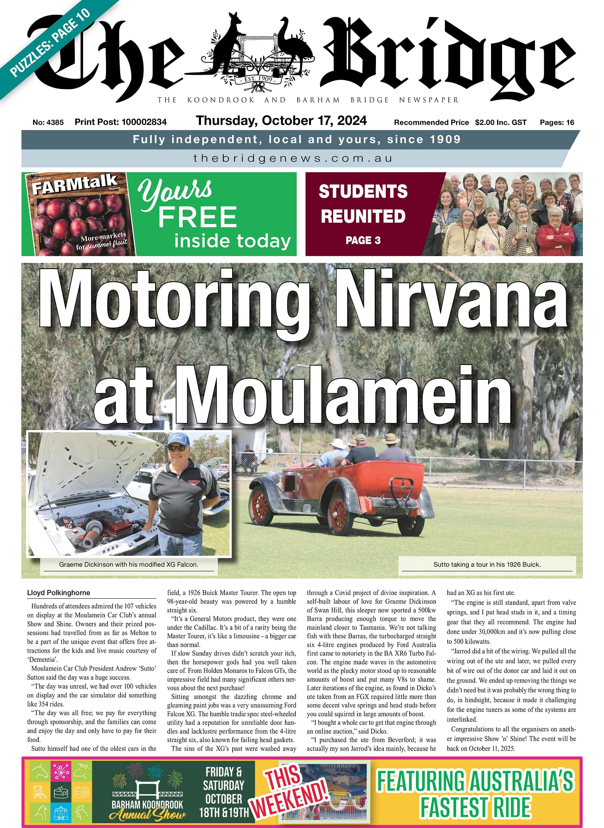 The Koondrook and Barham Bridge Newspaper 17 October 2024