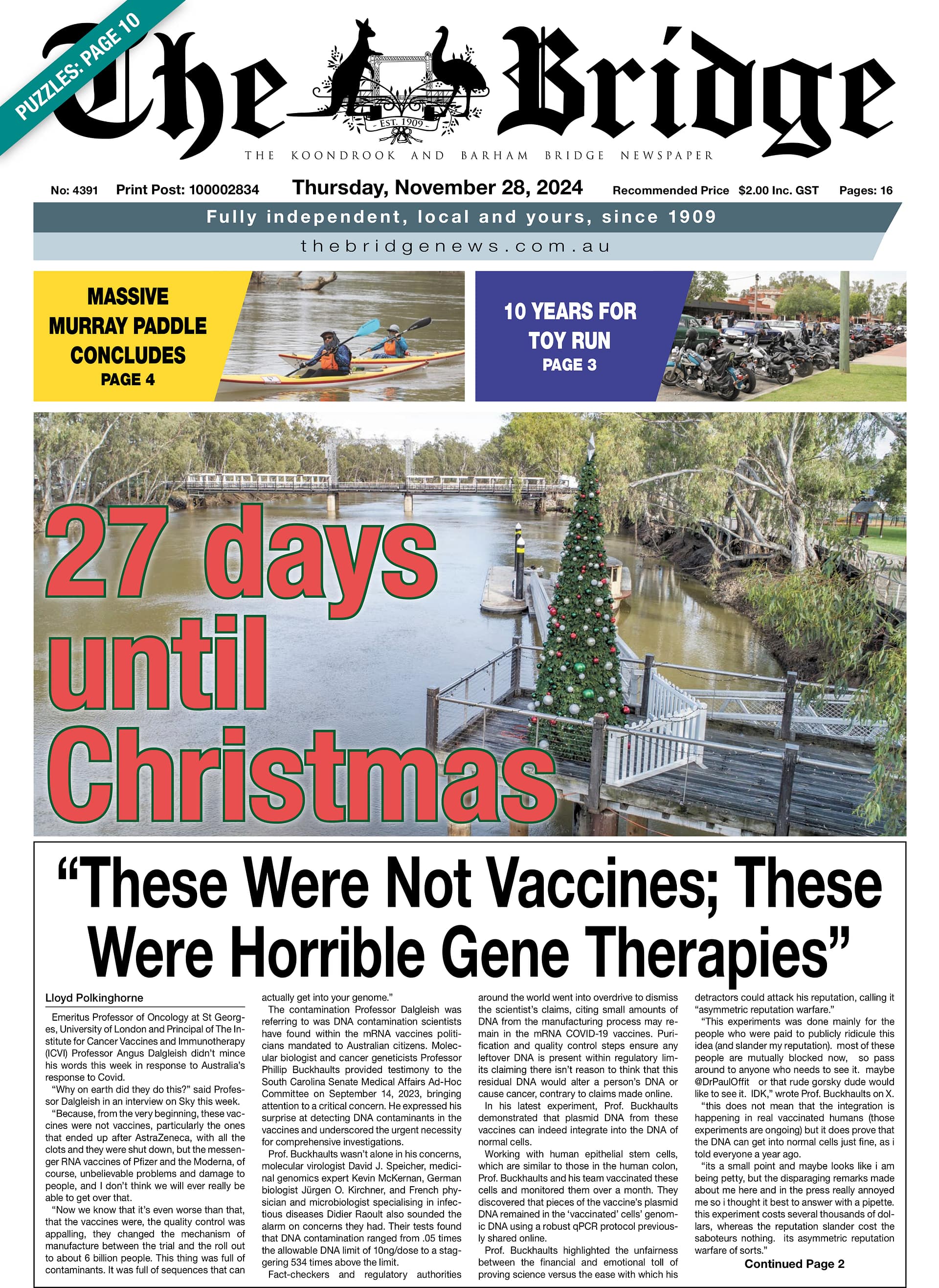 The Koondrook and Barham Bridge Newspaper 28 November 2024