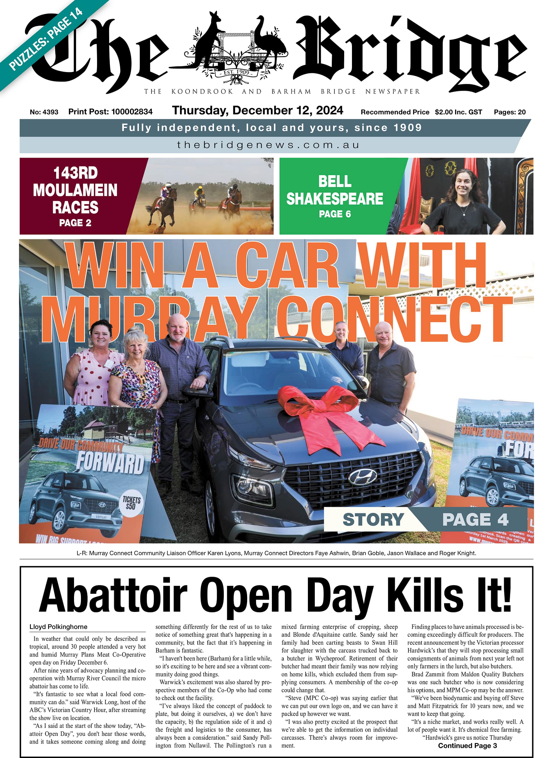 The Koondrook and Barham Bridge Newspaper 12 December 2024