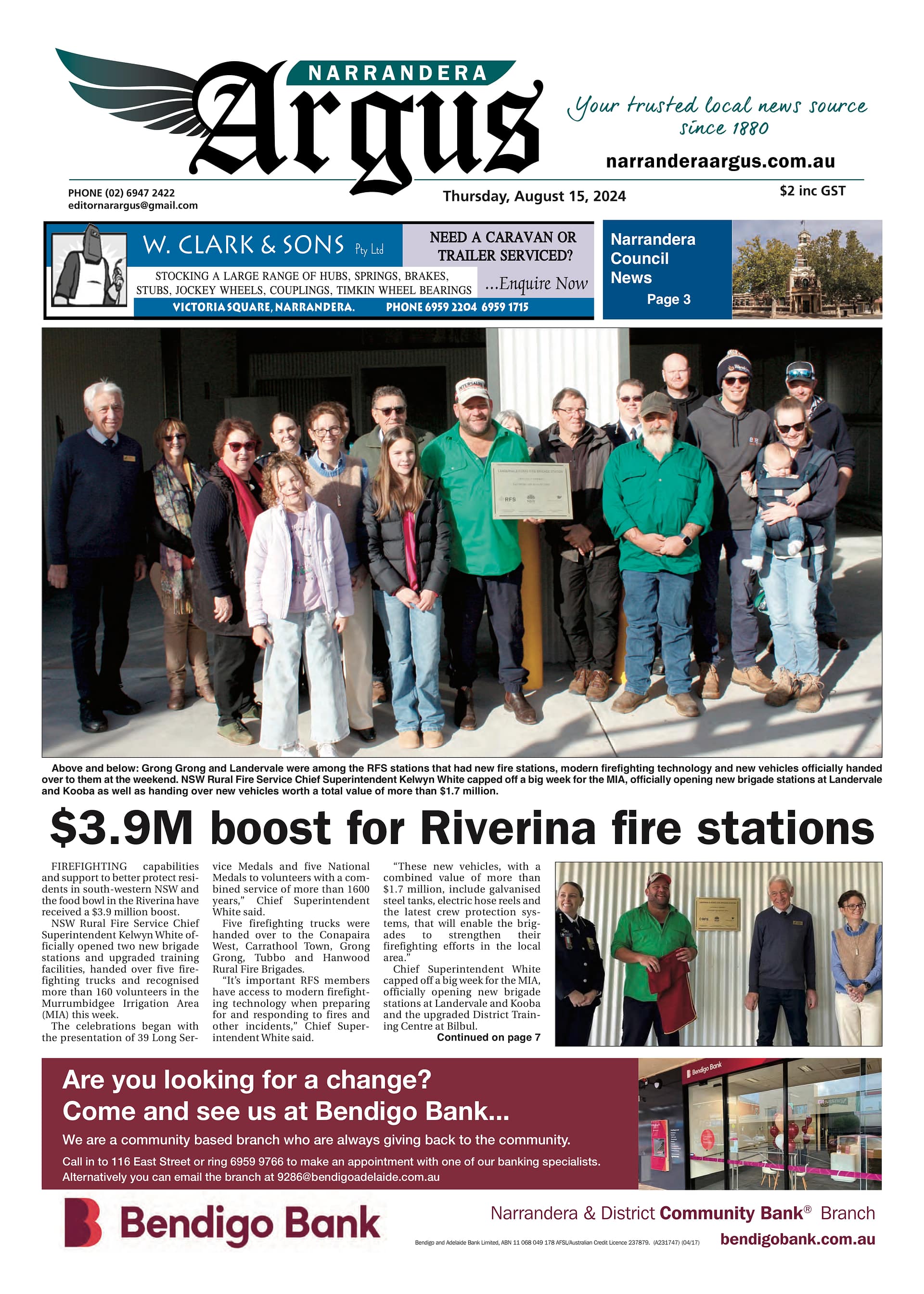Narrandera Argus 15 August 2024