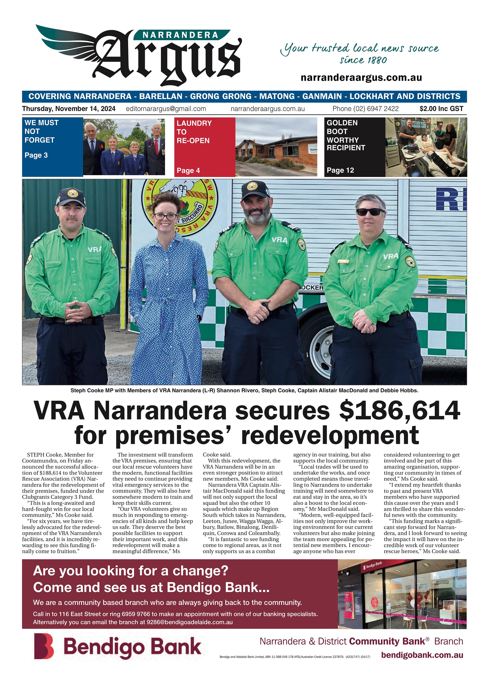 Narrandera Argus 14 November 2024