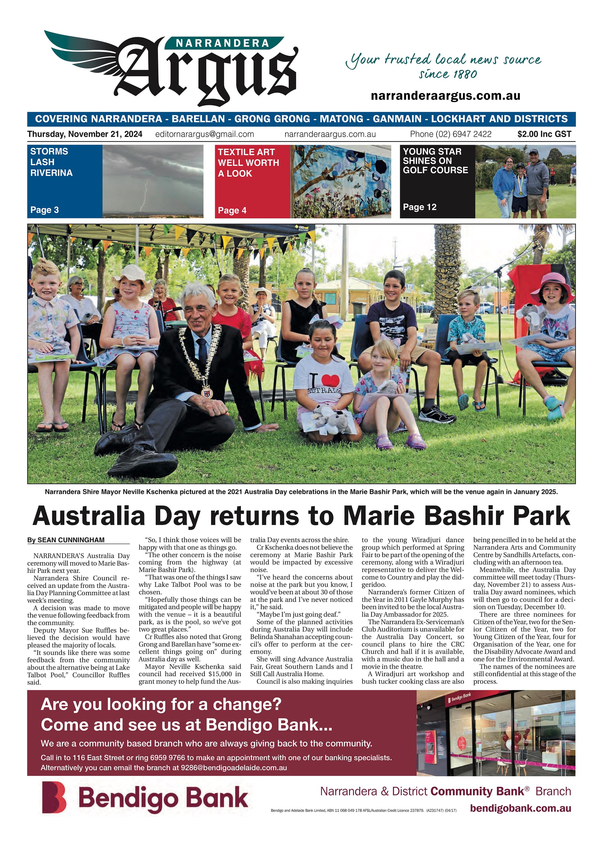 Narrandera Argus 21 November 2024