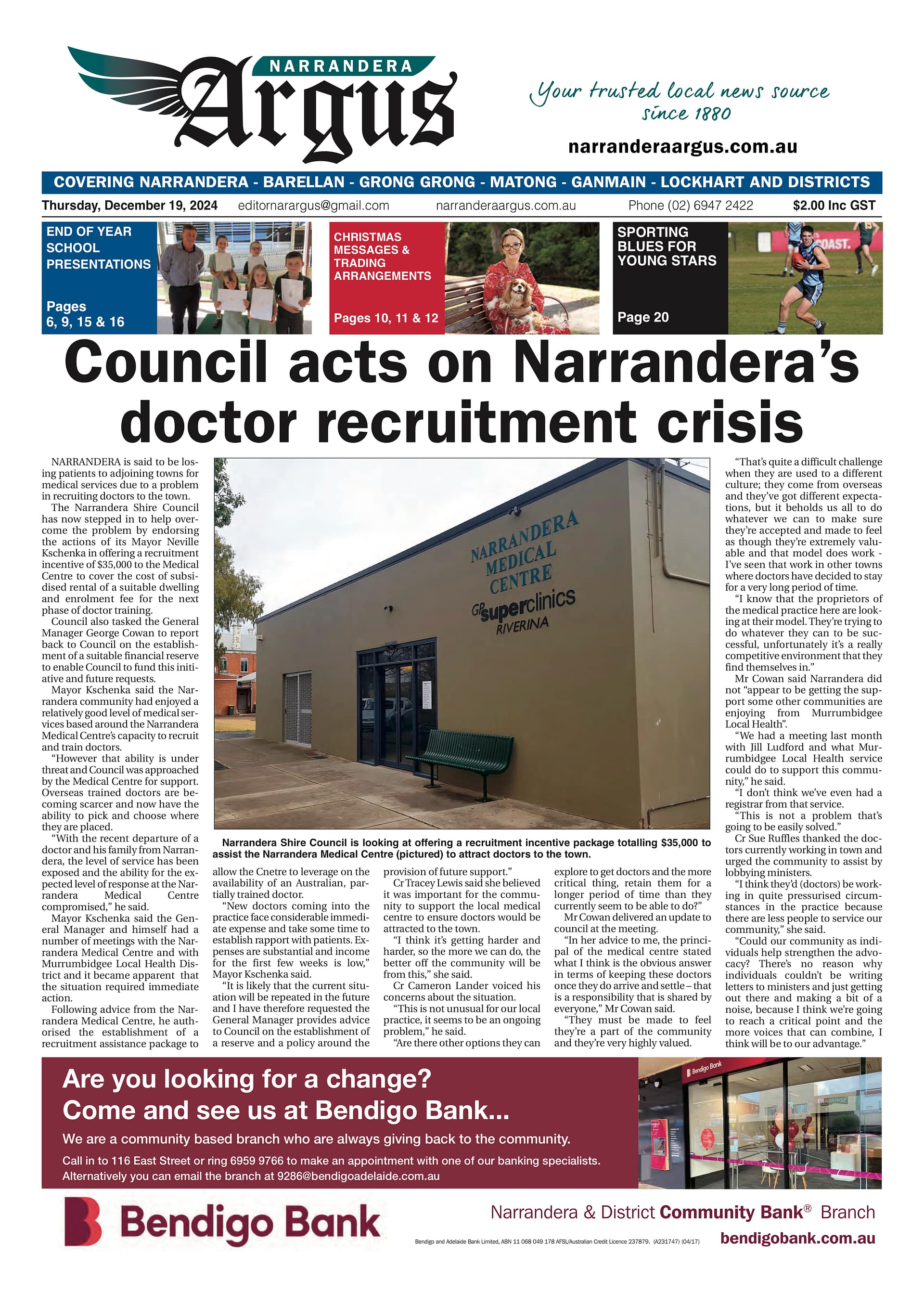 Narrandera Argus 19 December 2024
