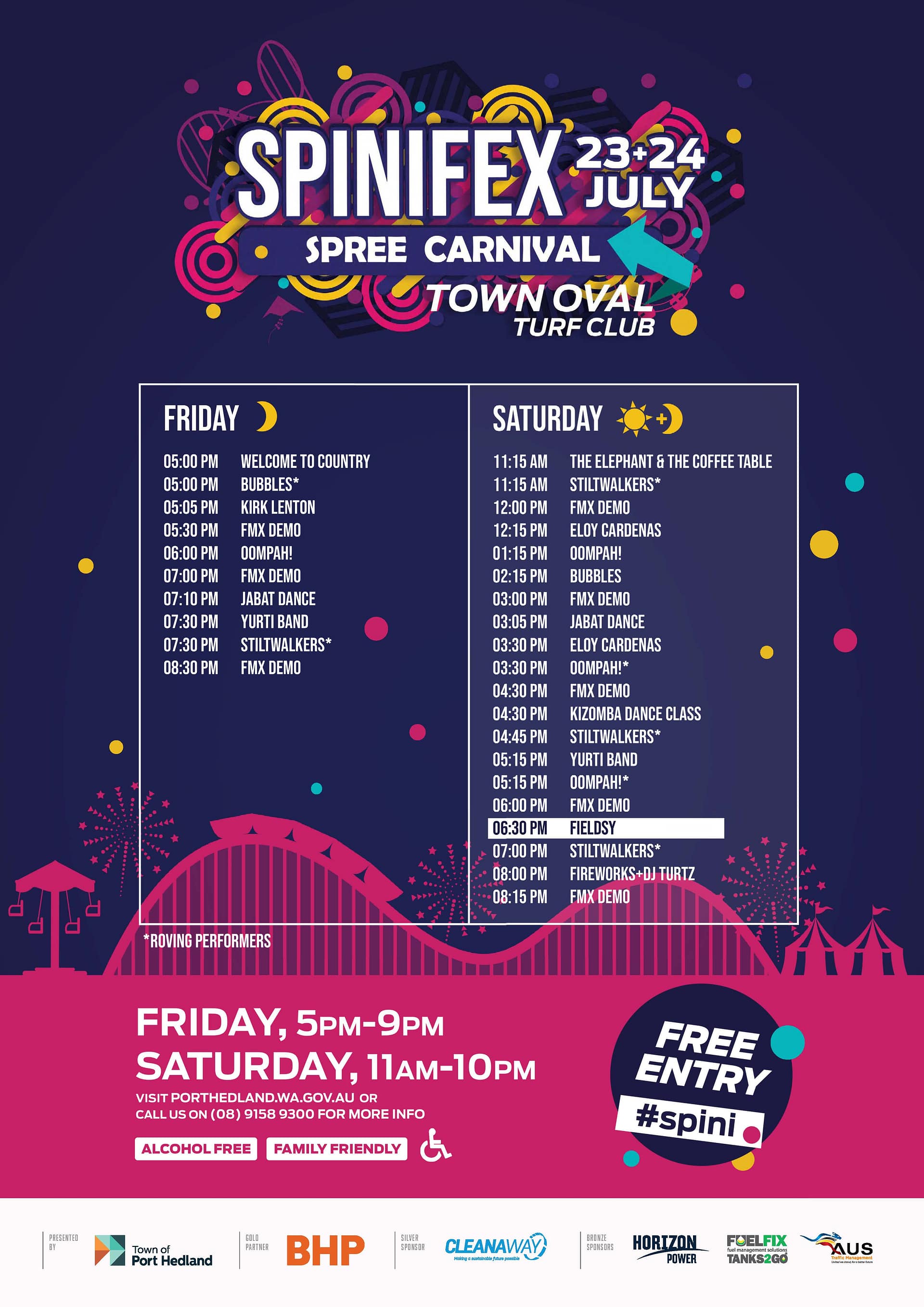 Spinifex event program