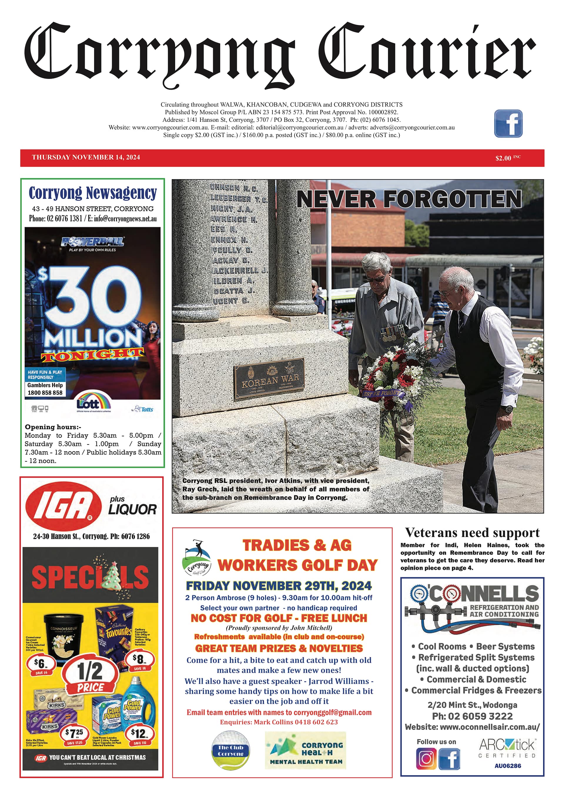 Corryong Courier 14 November 2024
