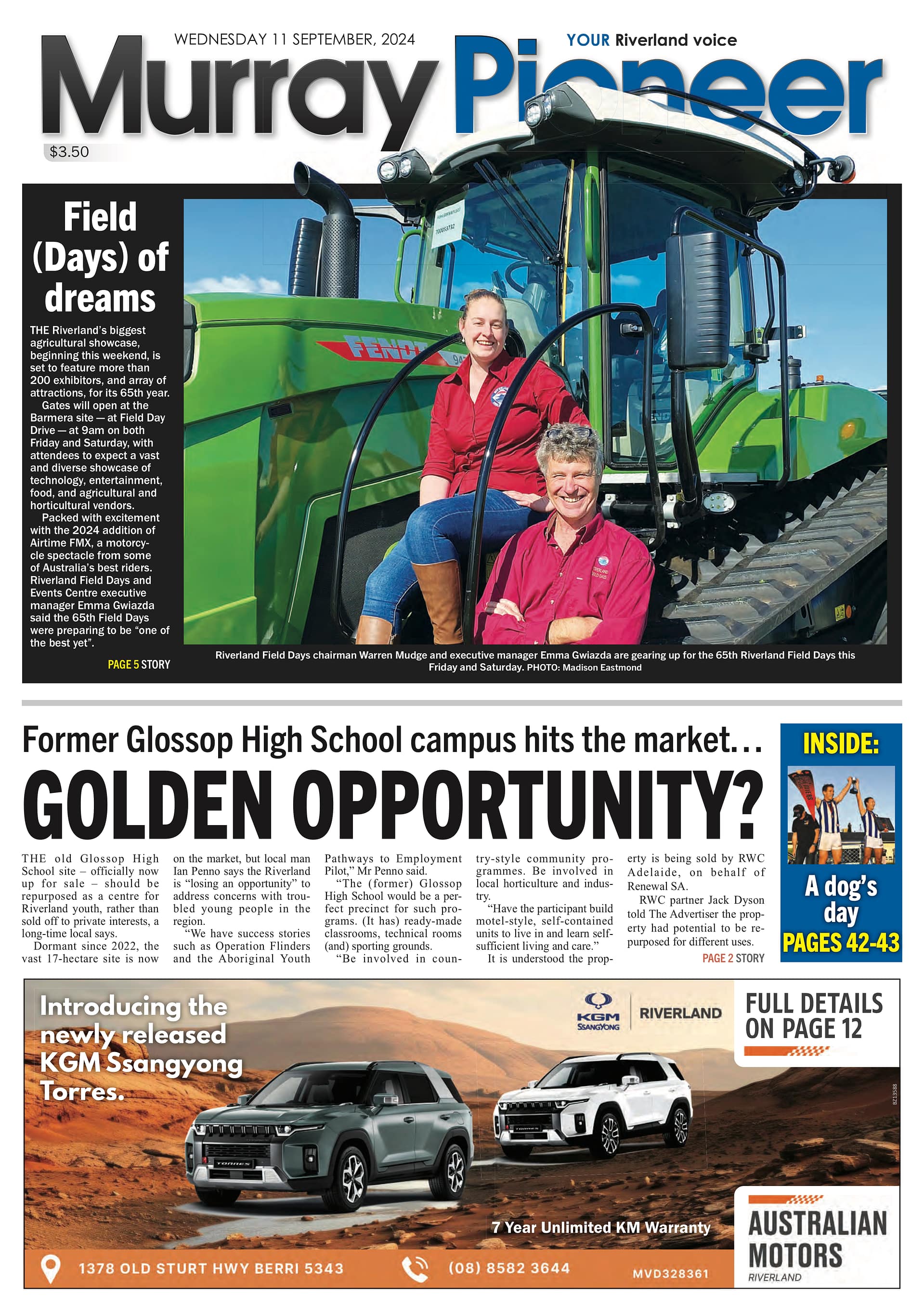 Murray Pioneer 11 September 2024