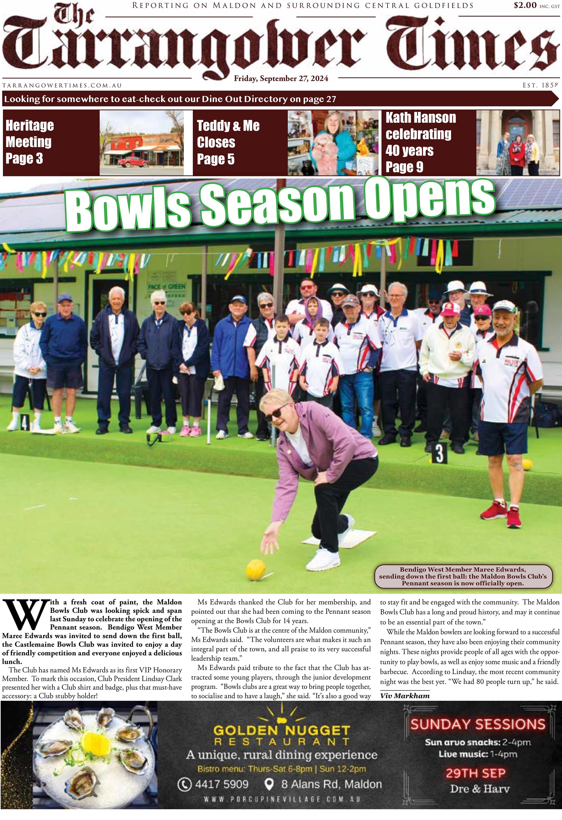 Tarrangower Times 27 September 2024