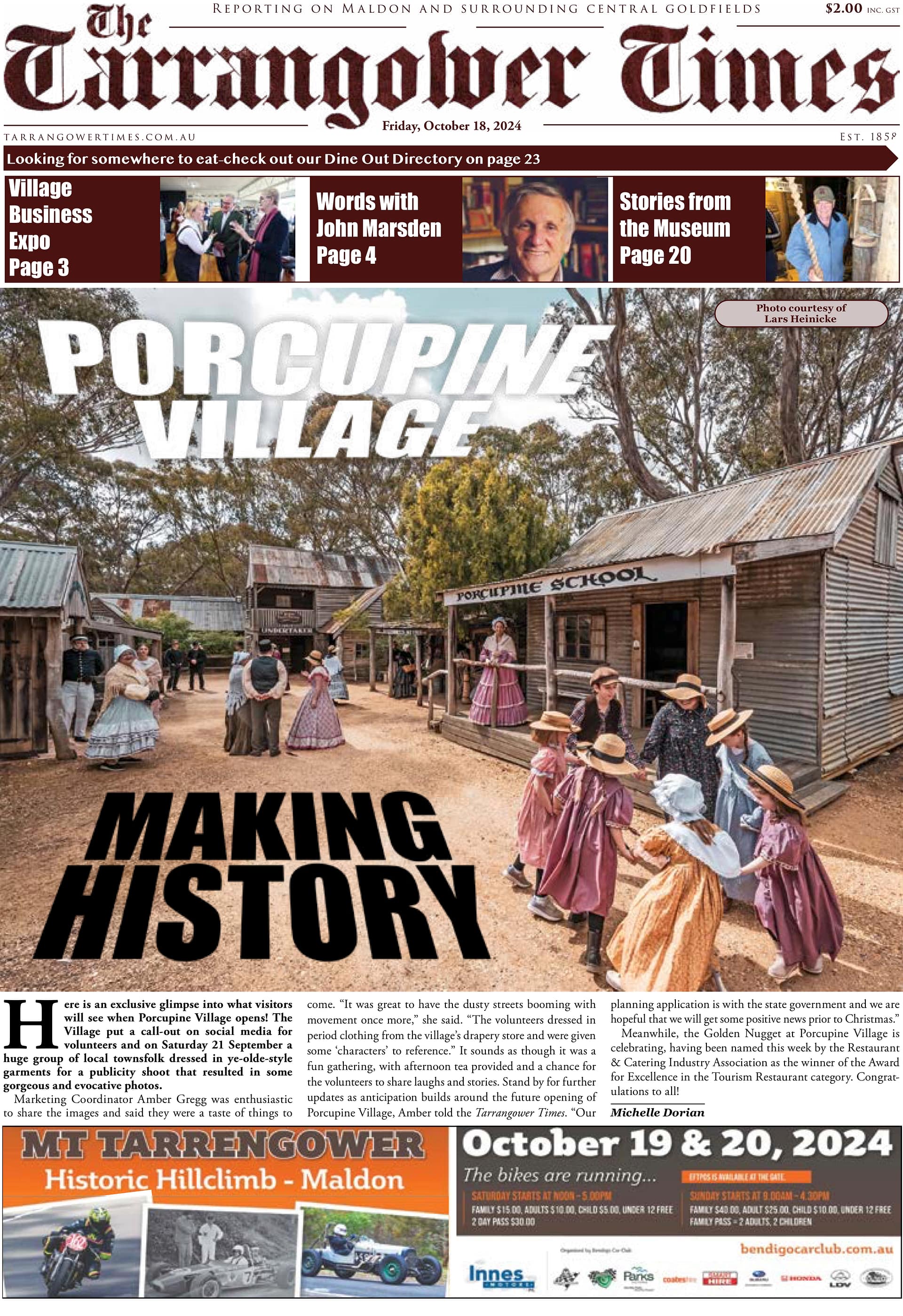 Tarrangower Times 18 October 2024