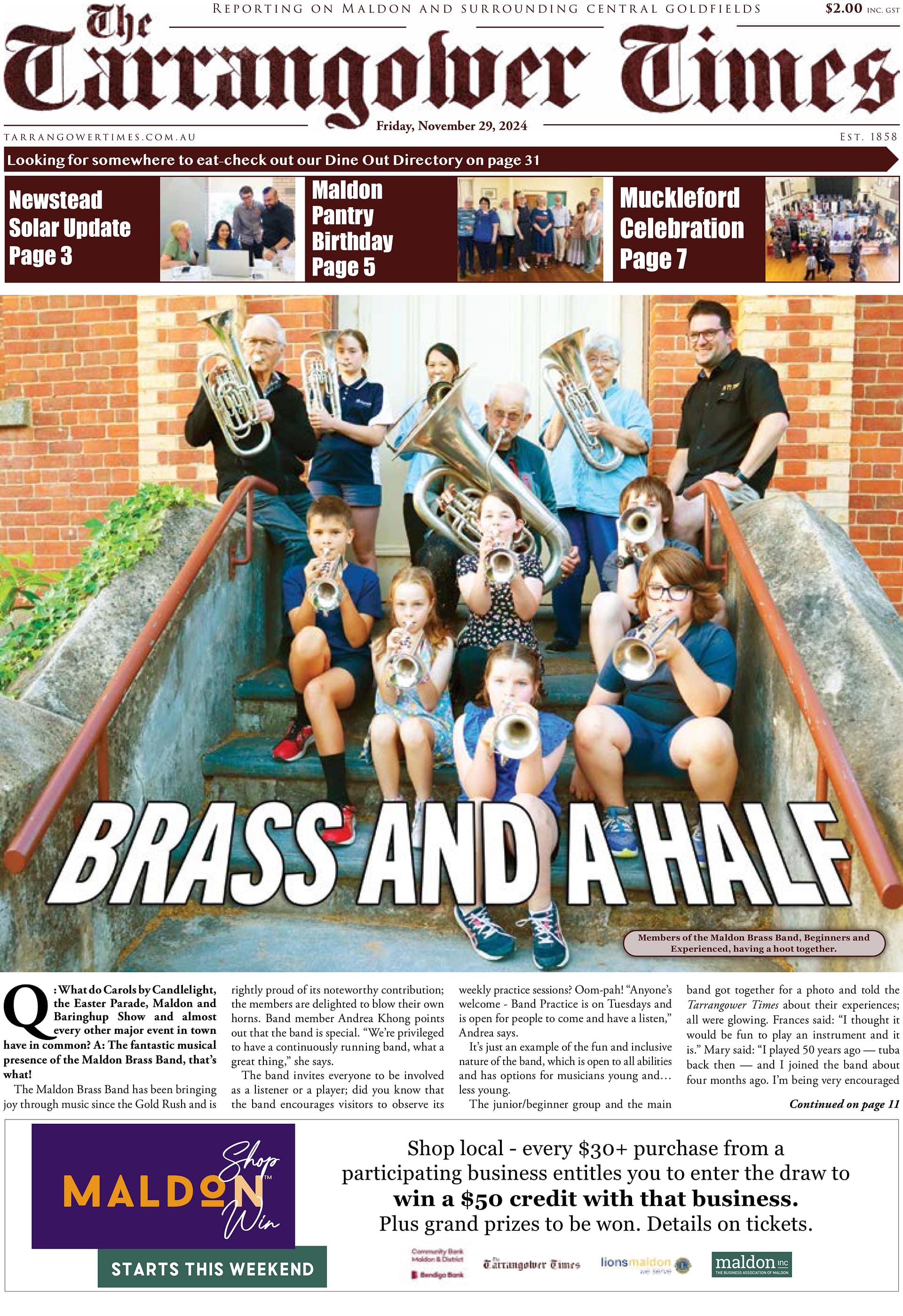 Tarrangower Times 29 November 2024