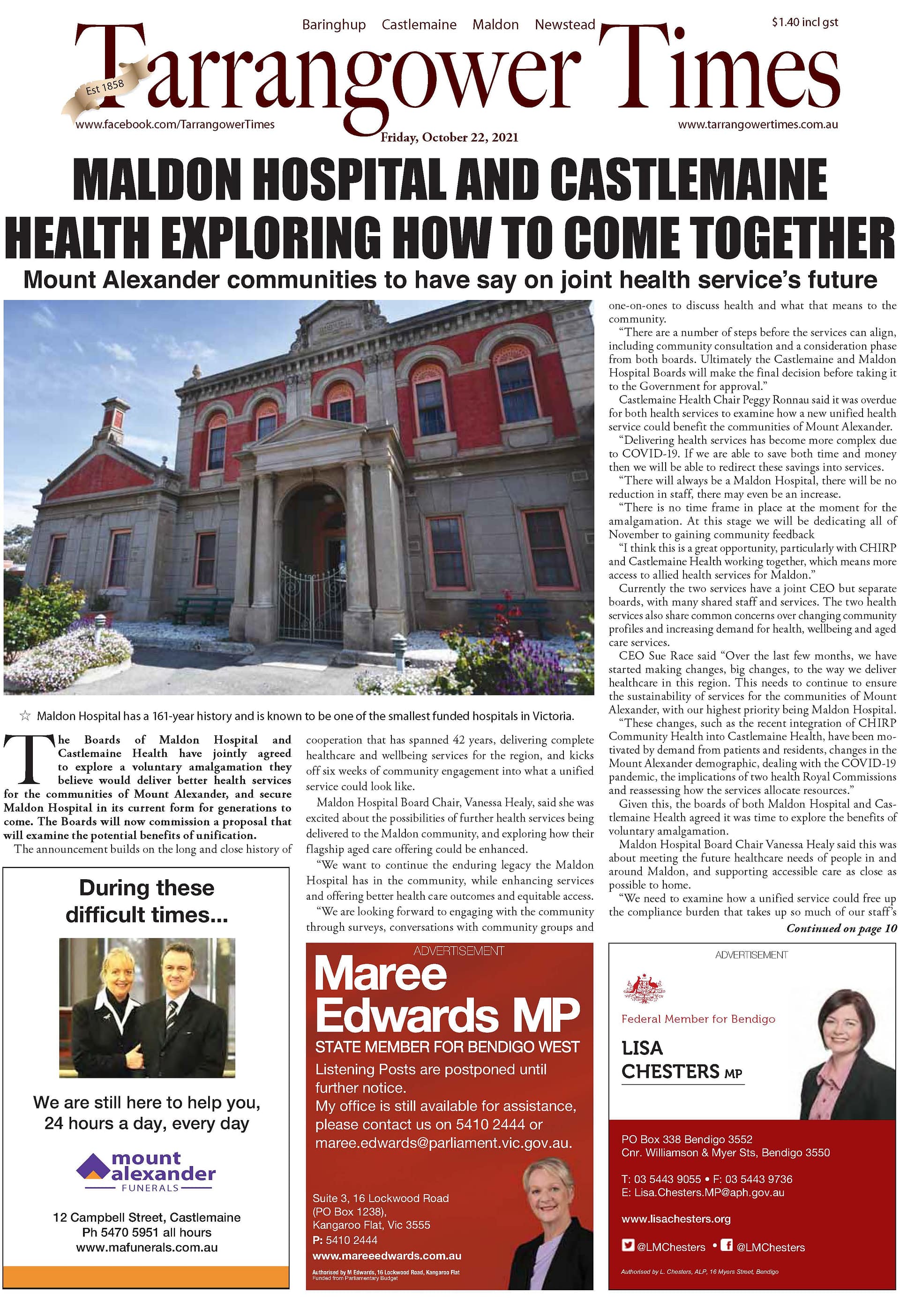 Tarrangower Times 22 October 2021