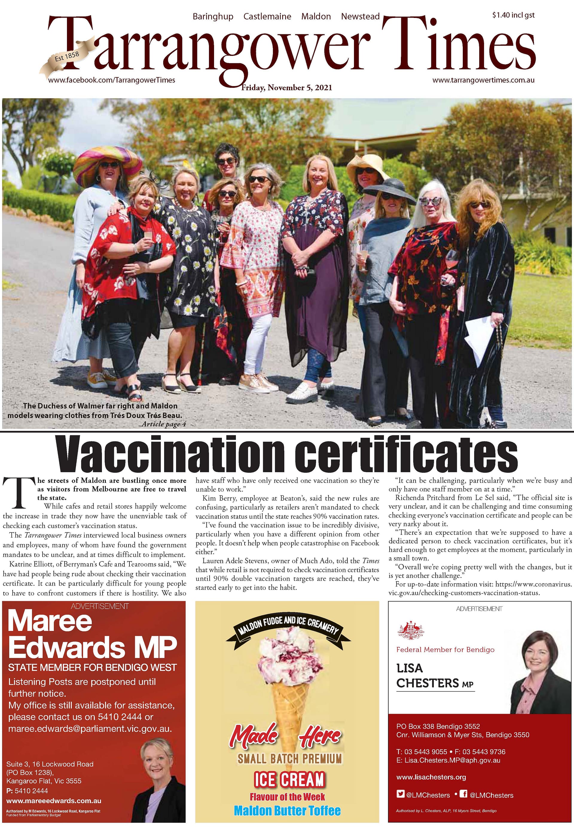 Tarrangower Times 5 November 2021