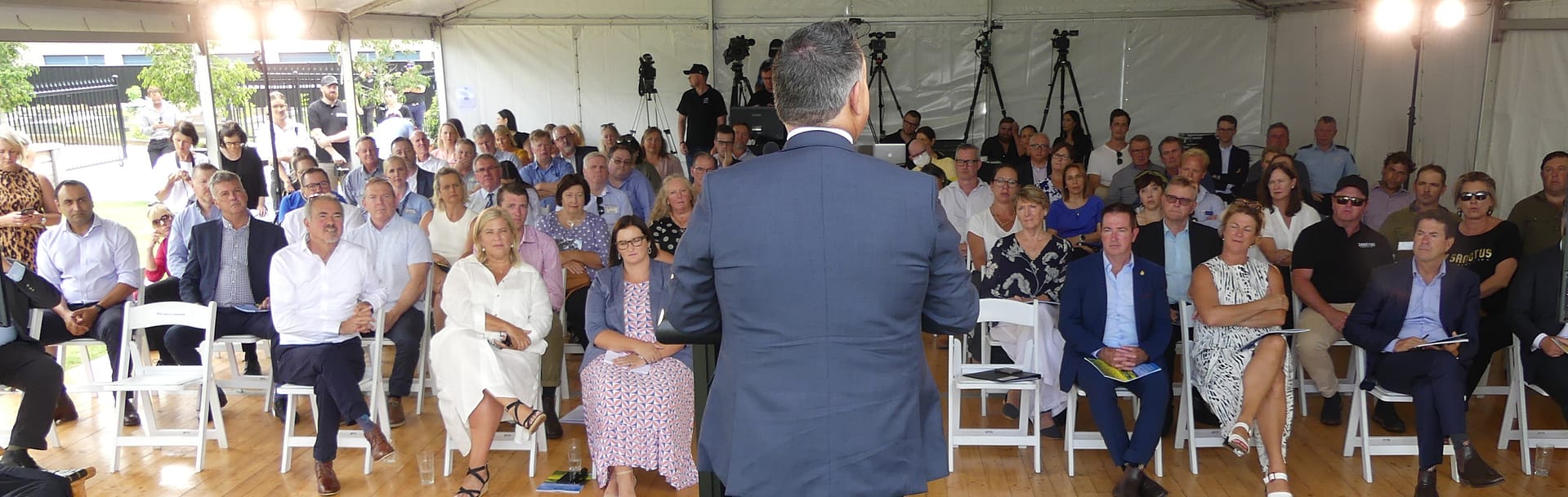 Crowd at NSW Government launch