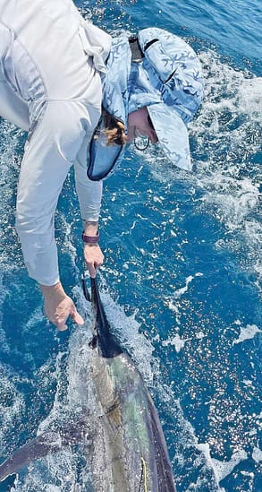 Lorinda Billing with a sailfish