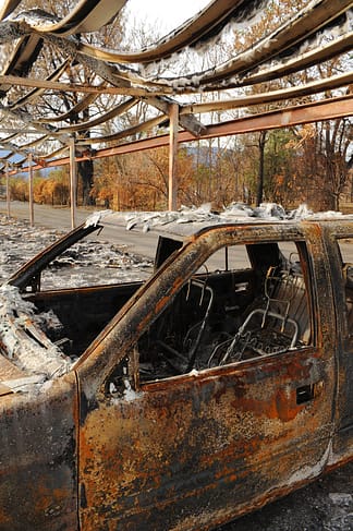 Fire destruction in California