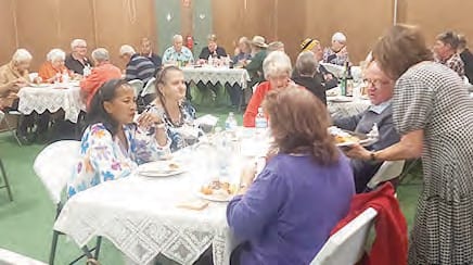 The crowd enjoying the delicious meal. Photo: The Buloke Times