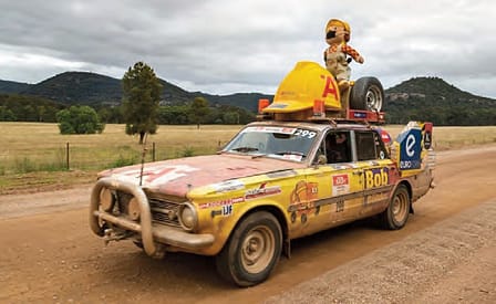 One of the vehicles with mascot taking part in the event. Photo: Narrandera Argus