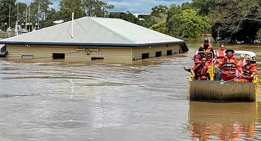 Flood rescues in February this year. Photo: Contributed