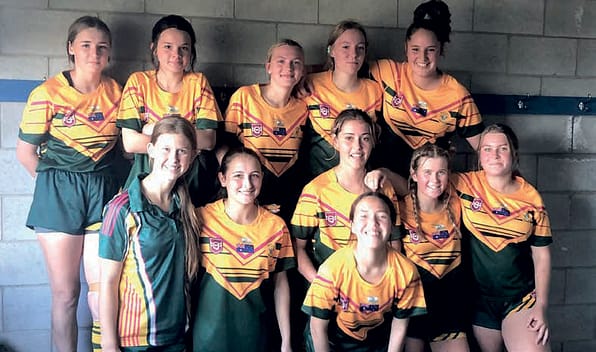 Front - Alex Gilmore, Teeah Davis, Billie-Leigh Gorringe, Hollie Betts, Clare Parry, Piper Brady Back - Minnie Shephard-Picton, Matilda Baty, Abbey Monckton, Tayah Wallis, Steph Lyons. Photo courtesy Dan Wallis