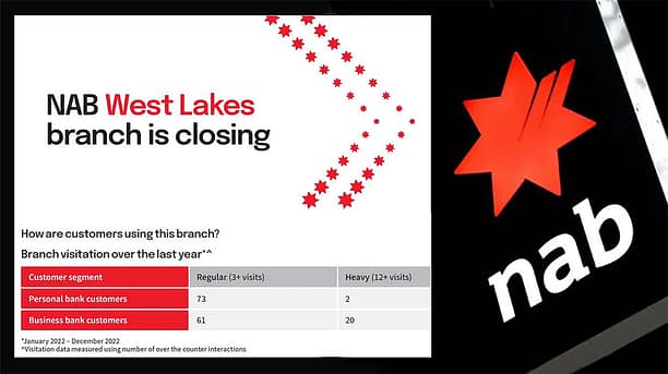 NAB closure sign
