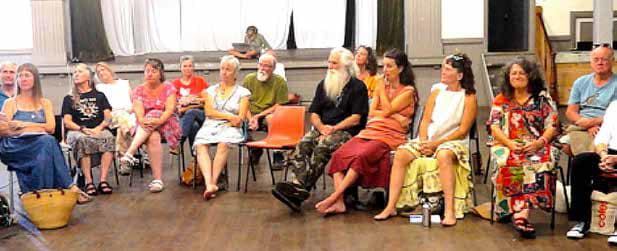 Some of the members of intentional communities at the meeting