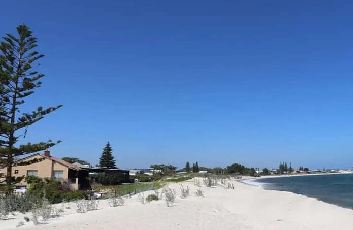 The foreshore near the Lancelin Sands Hotel when Yanchep News Online visited in April this year