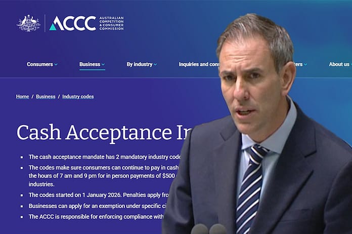 Federal Treasurer Jim Chalmers - his department confirmed bankless towns across regional Australia are not protected by his cash mandate regulations.