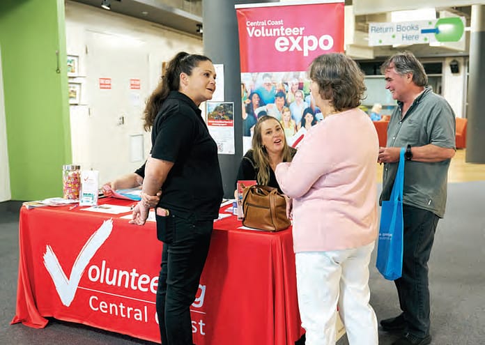 Some of the team from Volunteering Central Coast from the expo held last week (Photo Coast & Kin)