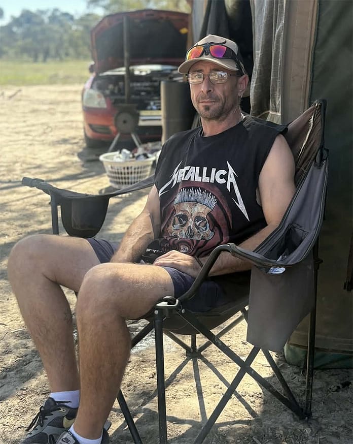 Pictured is Steven Eade, one of Hay’s homeless people